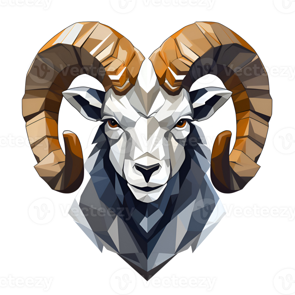 AI generated Ram Artistic Style Illustration Cartoon Painting Drawing No Background Perfect for Print on Demand Merchandise AI Generative png