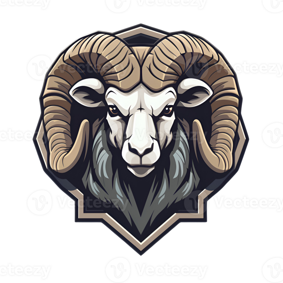 AI generated Ram Artistic Style Illustration Cartoon Painting Drawing No Background Perfect for Print on Demand Merchandise AI Generative png