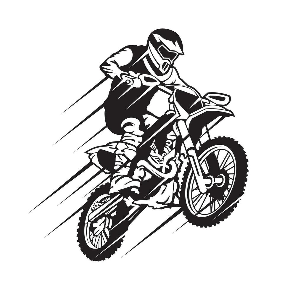 motor sendero enduro extremo deporte vector ilustración, Perfecto para carreras equipo logo y t camisa diseño