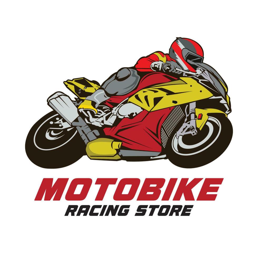 moto vector ilustración, Perfecto para carreras equipo logo y t camisa diseño