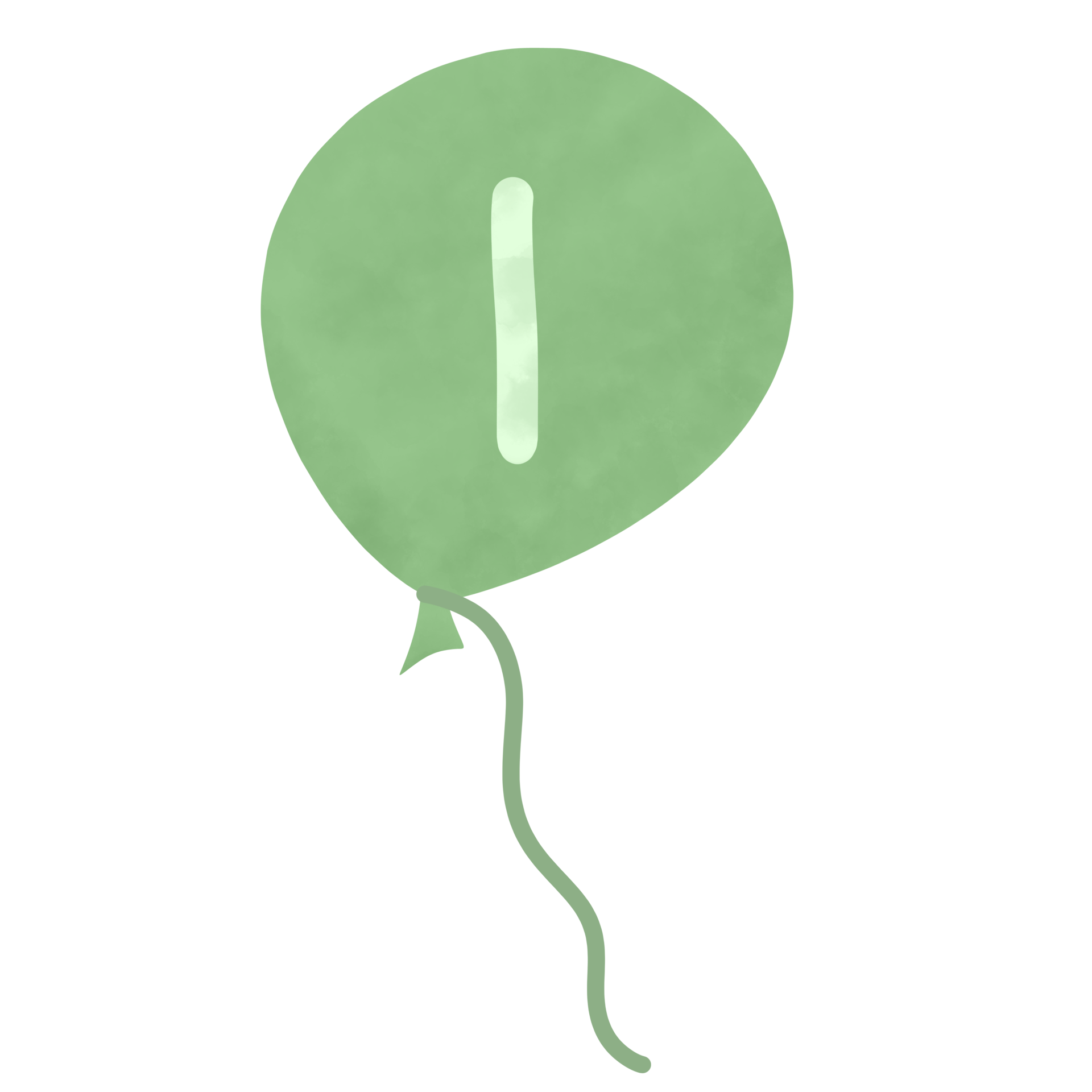 Green Balloon Alphabet 34911564 PNG