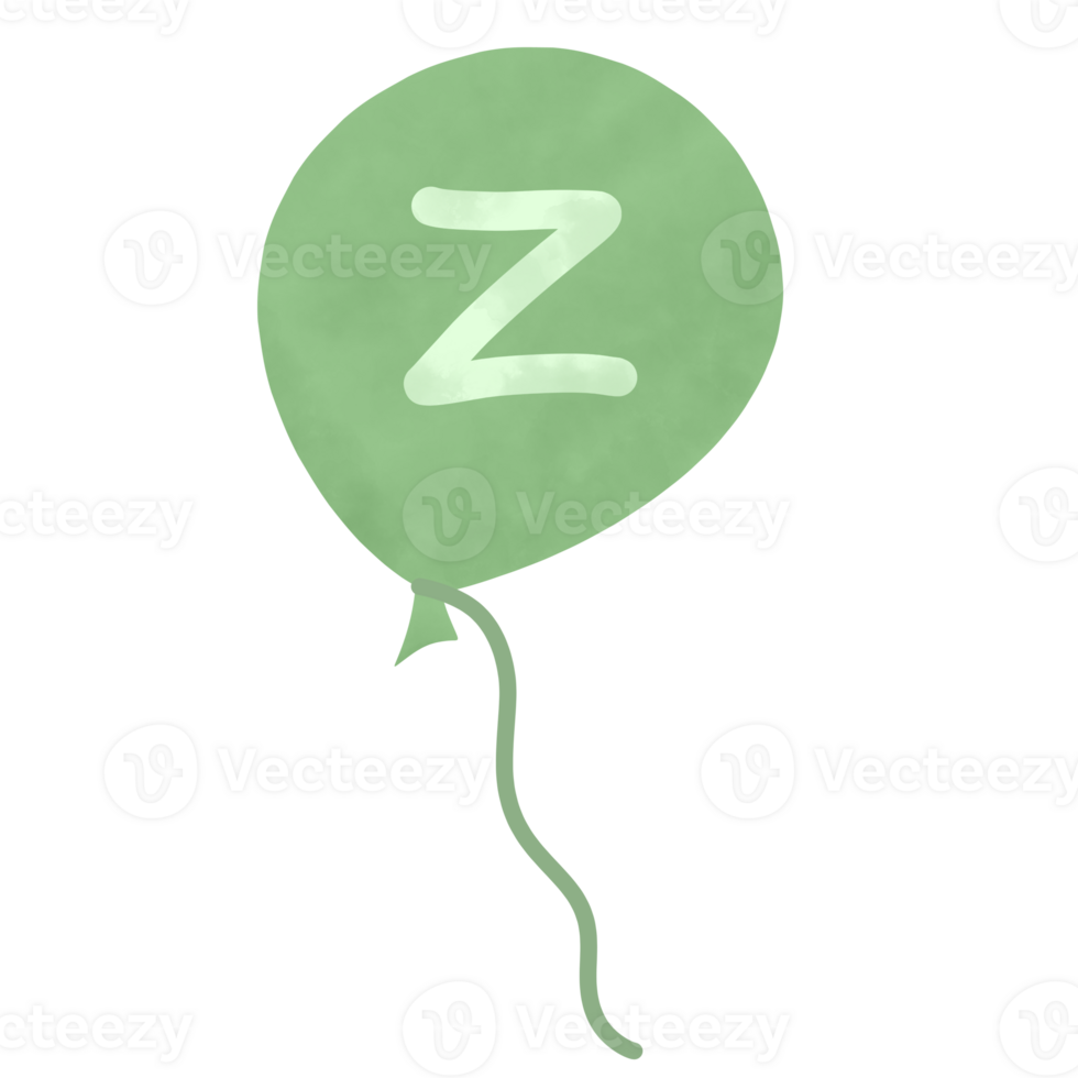 Green Balloon Alphabet png