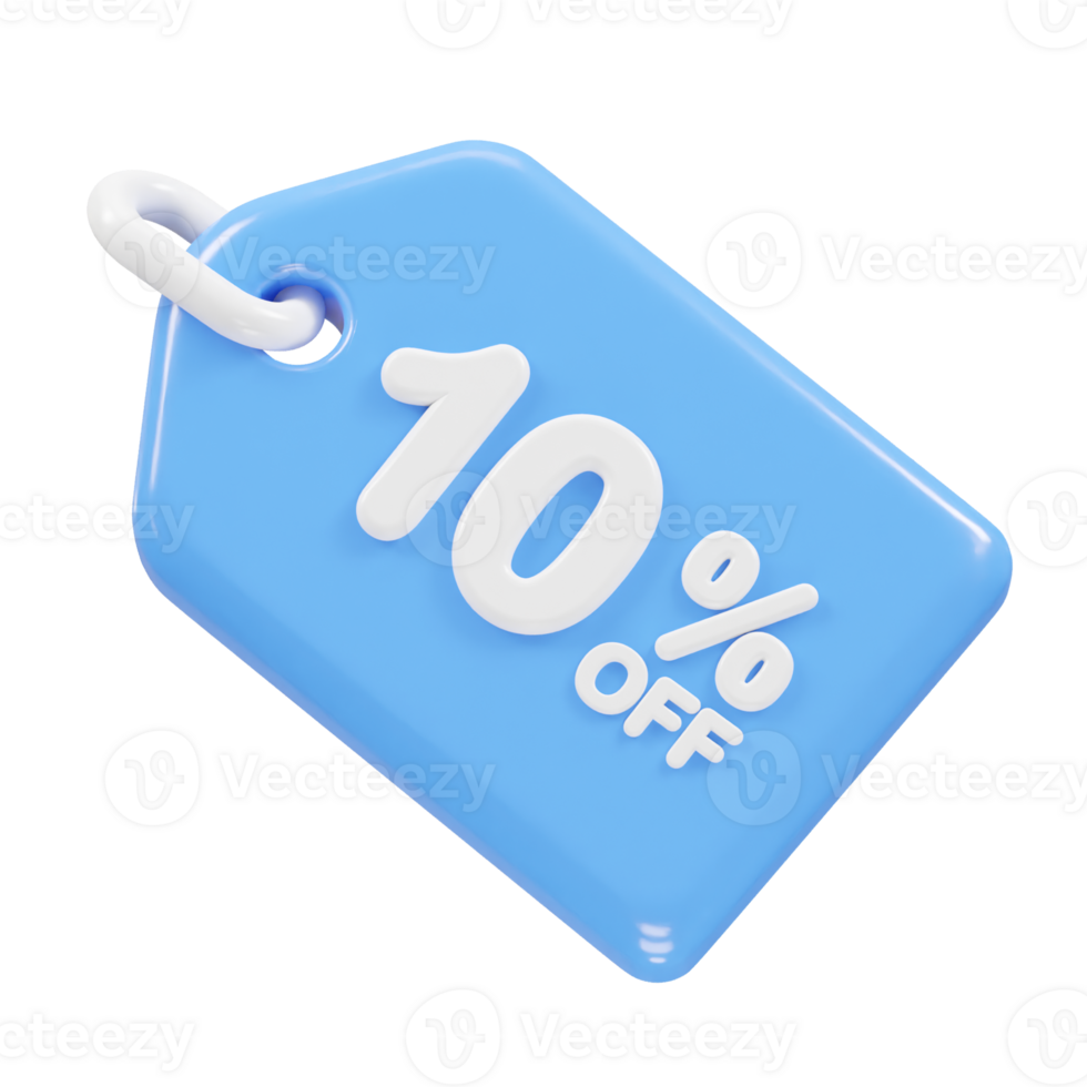 10 percent off discount sale icon 3d render illustration 34911715 PNG