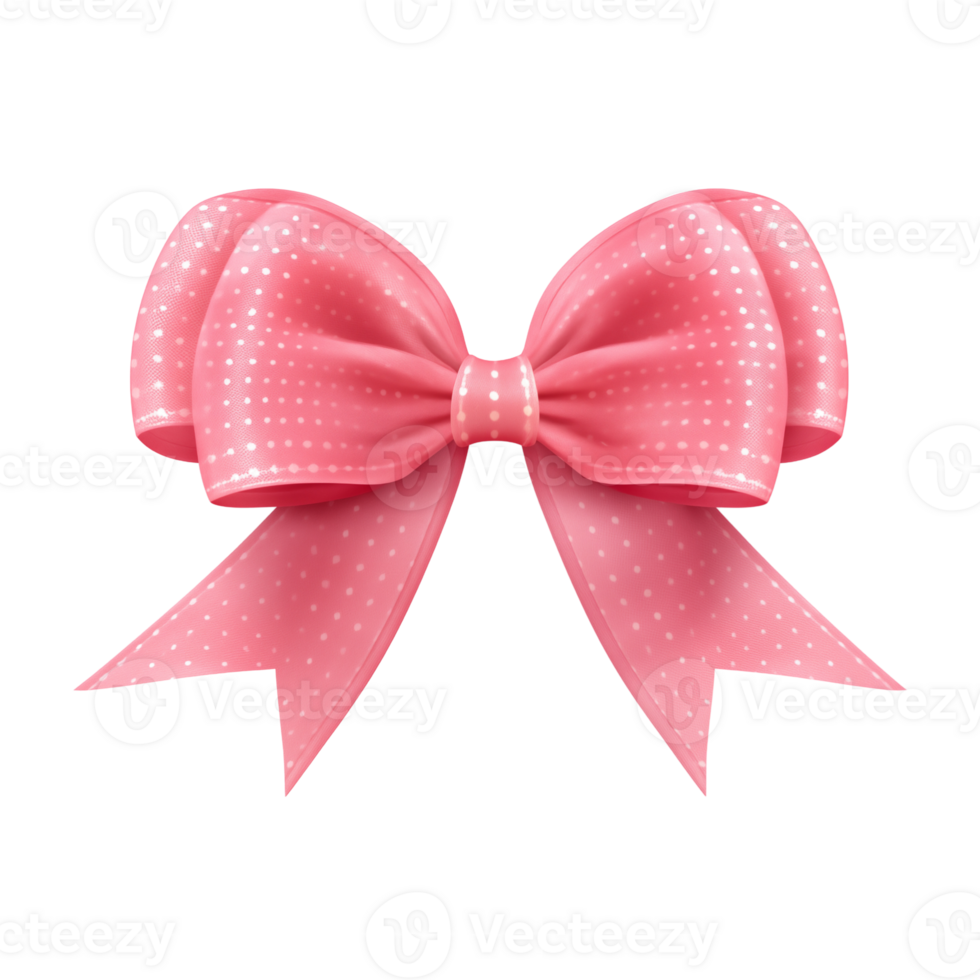 AI generated Pink Ribbon Bow on isolated background,Shiny Elegance for Celebrations and Victories.Created with Generative AI technology. png