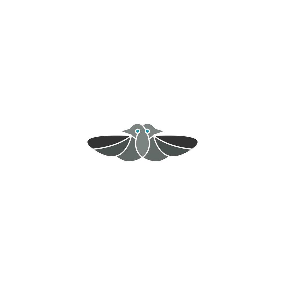 Bird logo vector design template in isolated white background