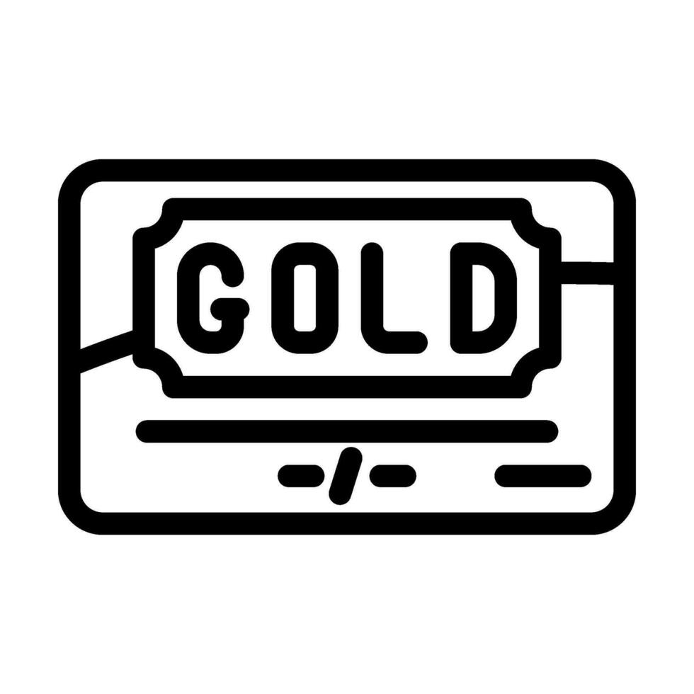 gold credit card bank payment line icon vector illustration