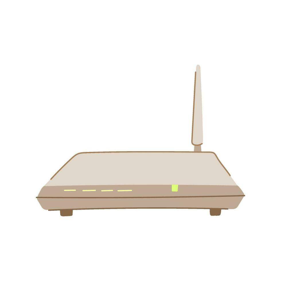 internet dsl modem cartoon vector illustration