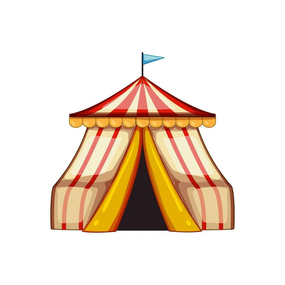 evento circo tienda dibujos animados vector ilustración