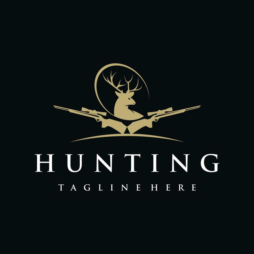 Vector hunting logo design vector icon with modern style