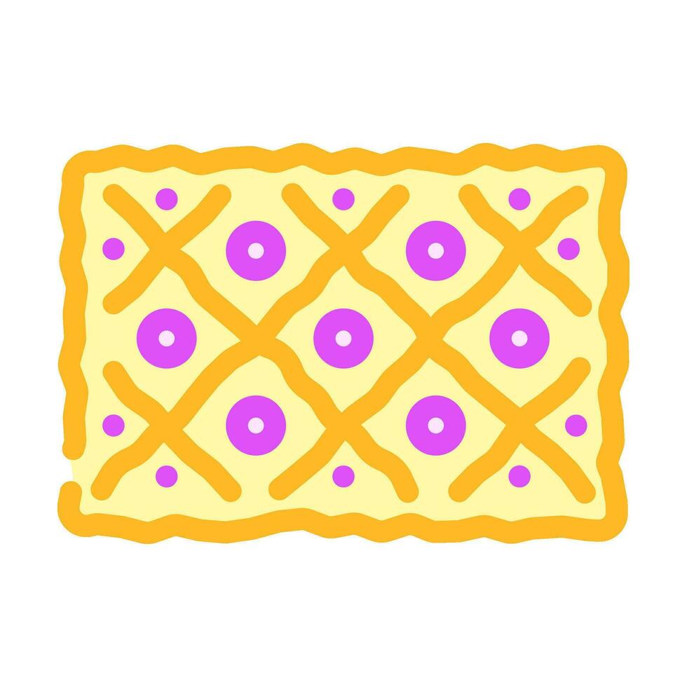 pissaladier french cuisine color icon vector illustration