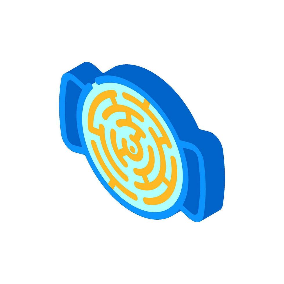 marble maze fidget toy isometric icon vector illustration