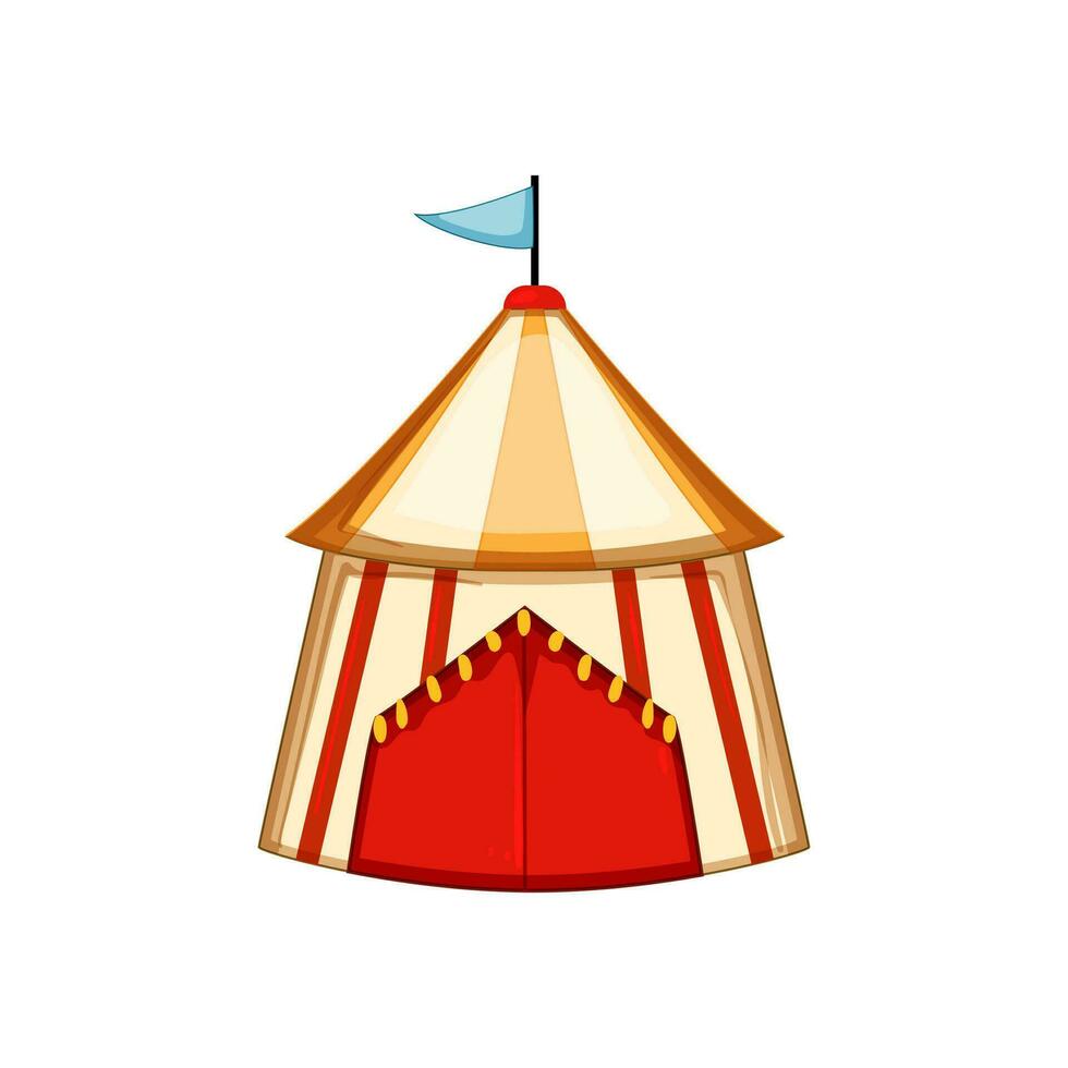 carnival circus tent cartoon vector illustration