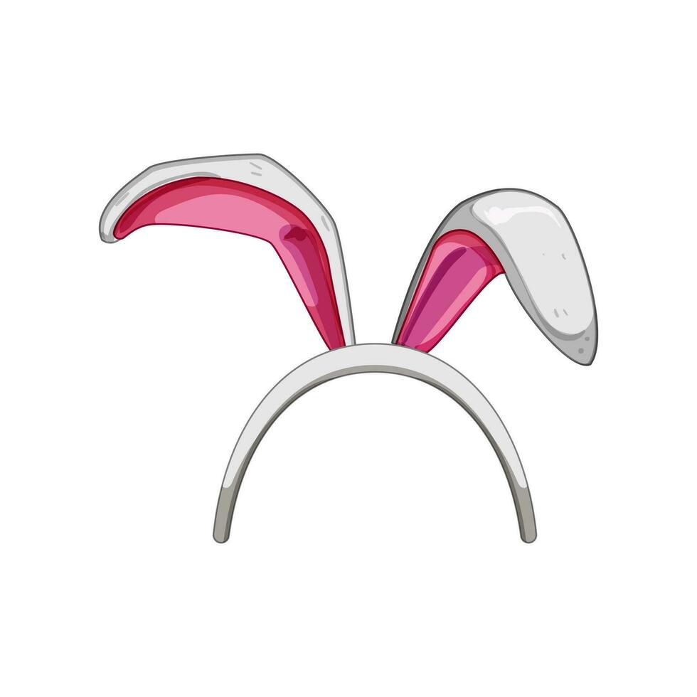 happy easter bunny ear cartoon vector illustration