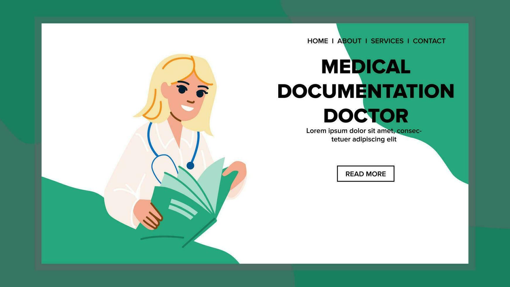 hospital medical documentation doctor vector