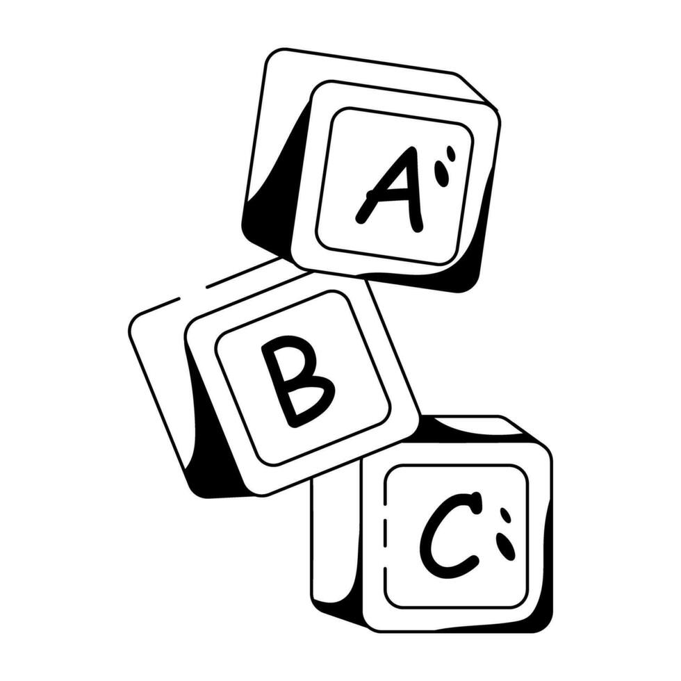 Trendy ABC Blocks vector