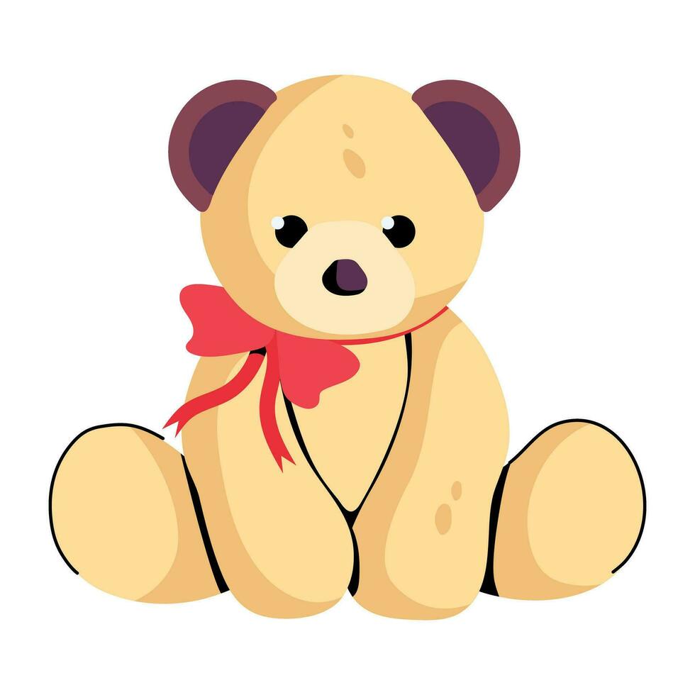 oso de peluche de moda vector