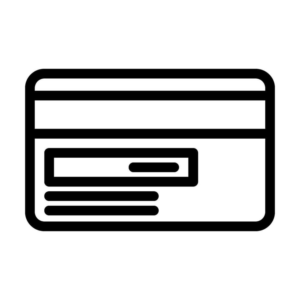 credit card back bank payment line icon vector illustration