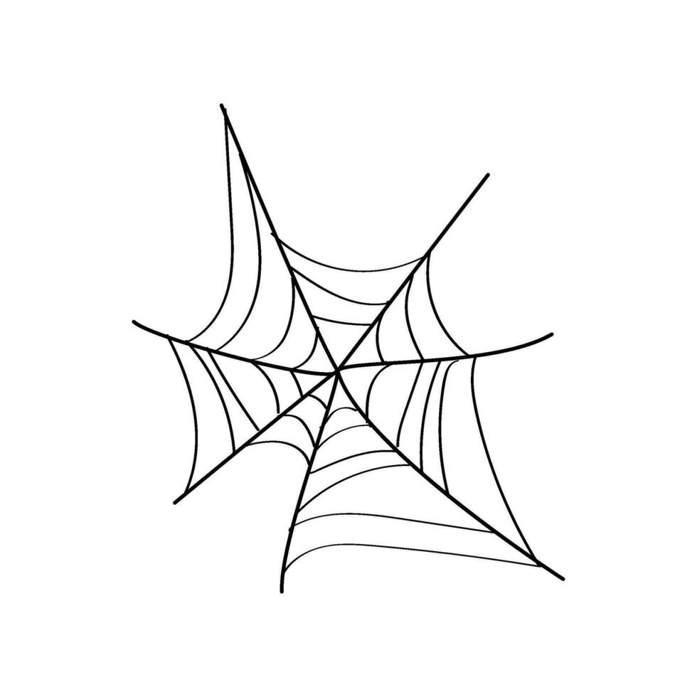 spooky cobweb cartoon vector illustration