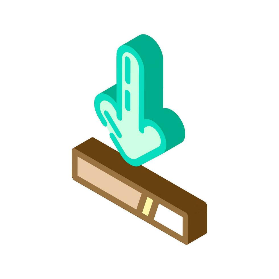 arrow pointing loading process isometric icon vector illustration