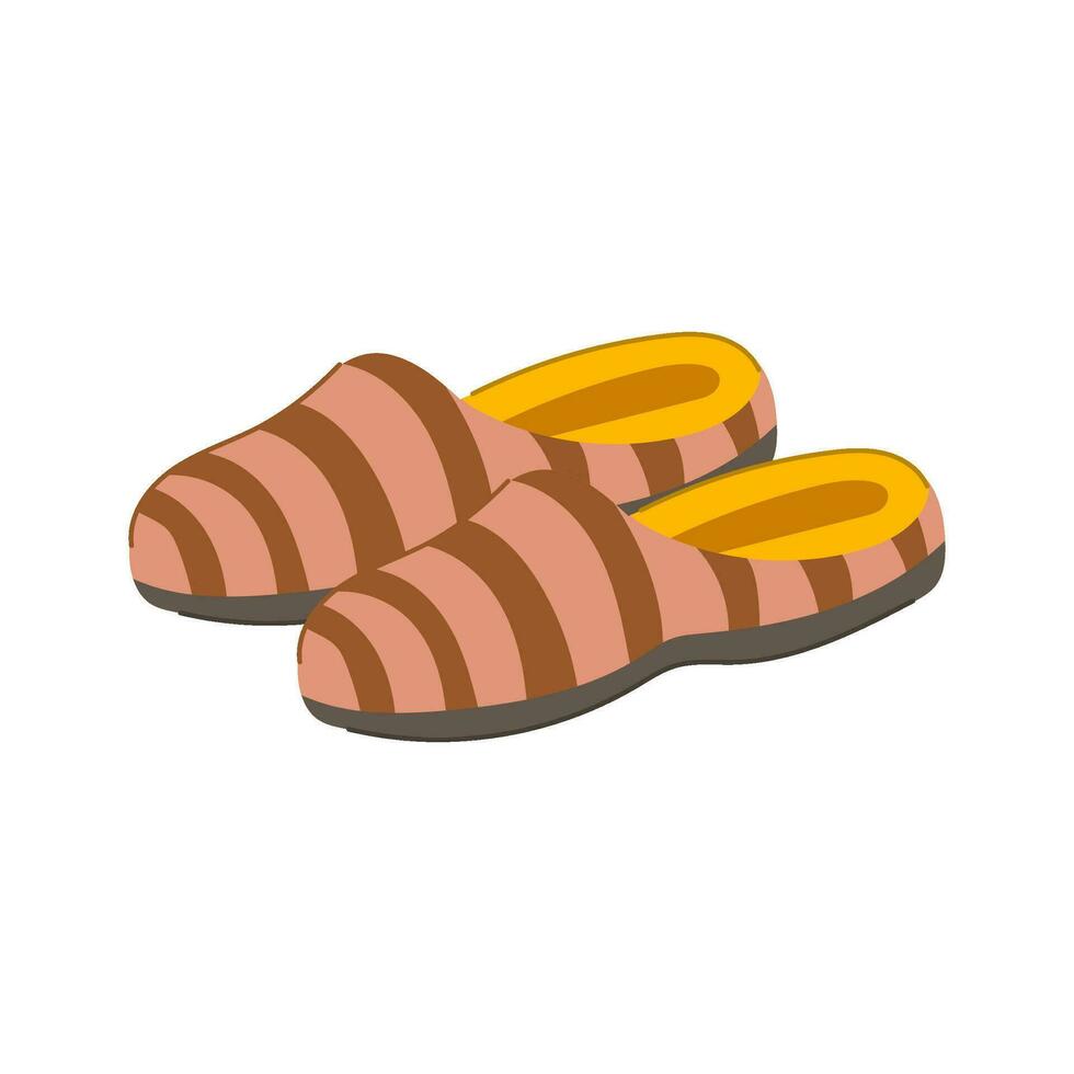 slipper man slippers cartoon vector illustration