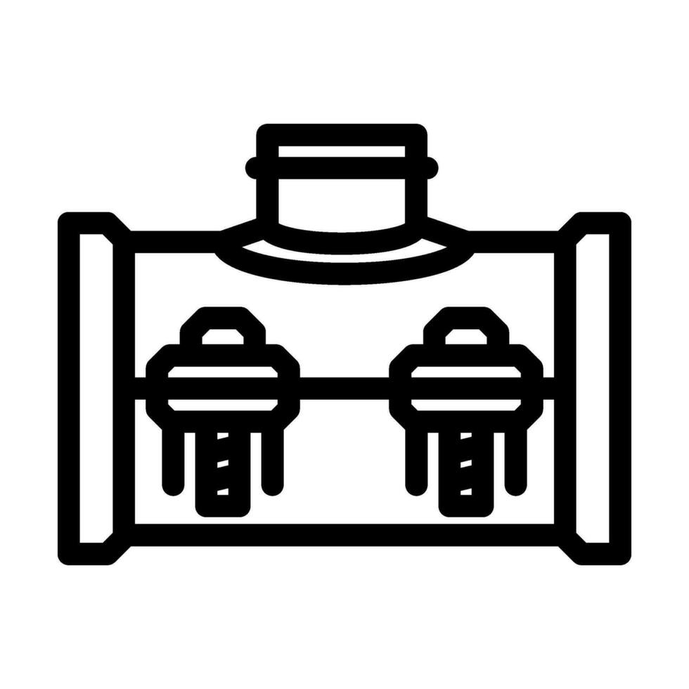 steel pipeline line icon vector illustration