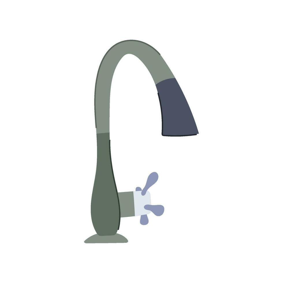 furniture kitchen faucet cartoon vector illustration
