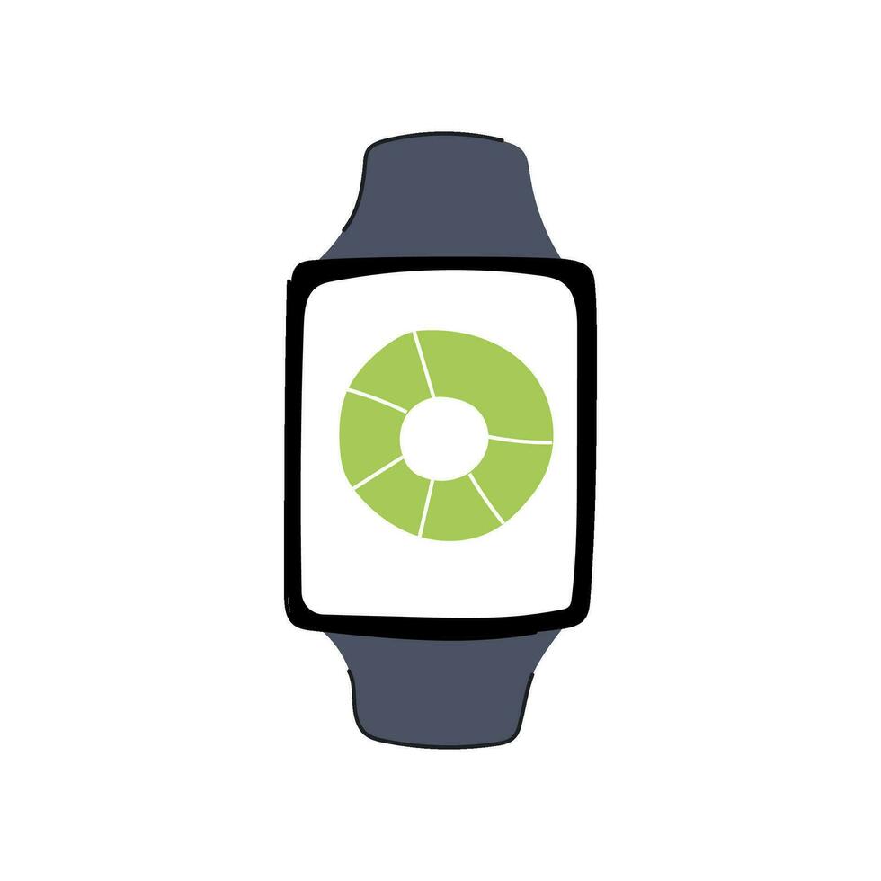 dispositivo sm inteligente reloj dibujos animados vector ilustración