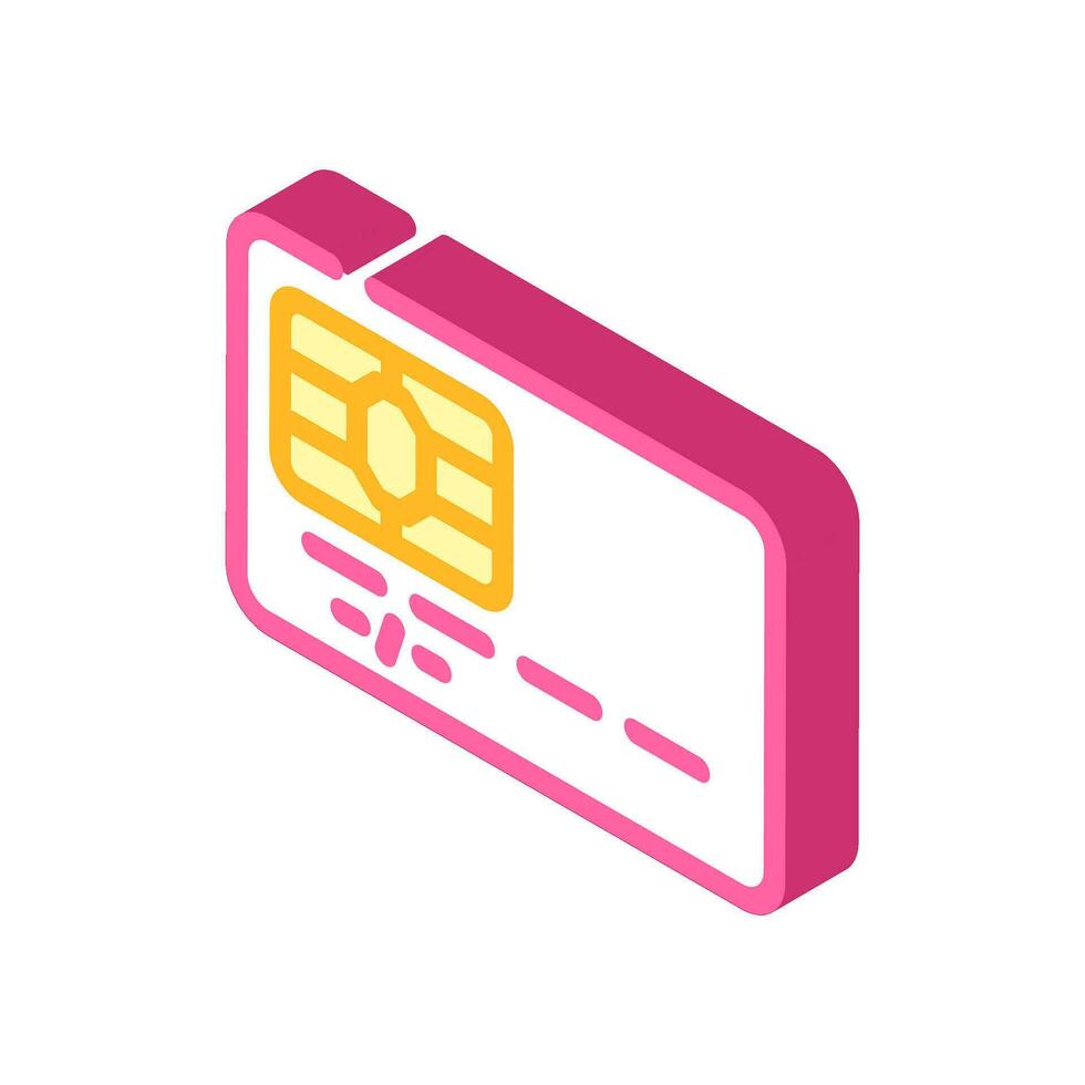 emv card bank payment isometric icon vector illustration