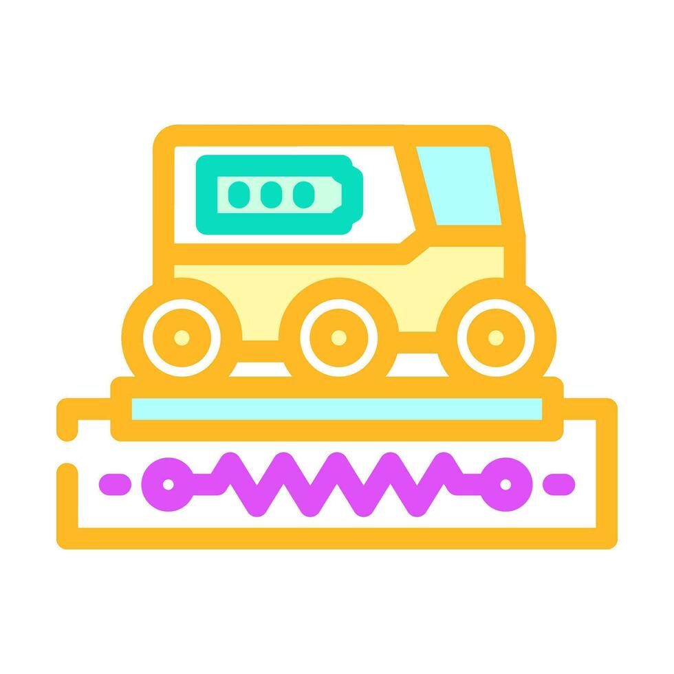 drone charging autonomous delivery color icon vector illustration