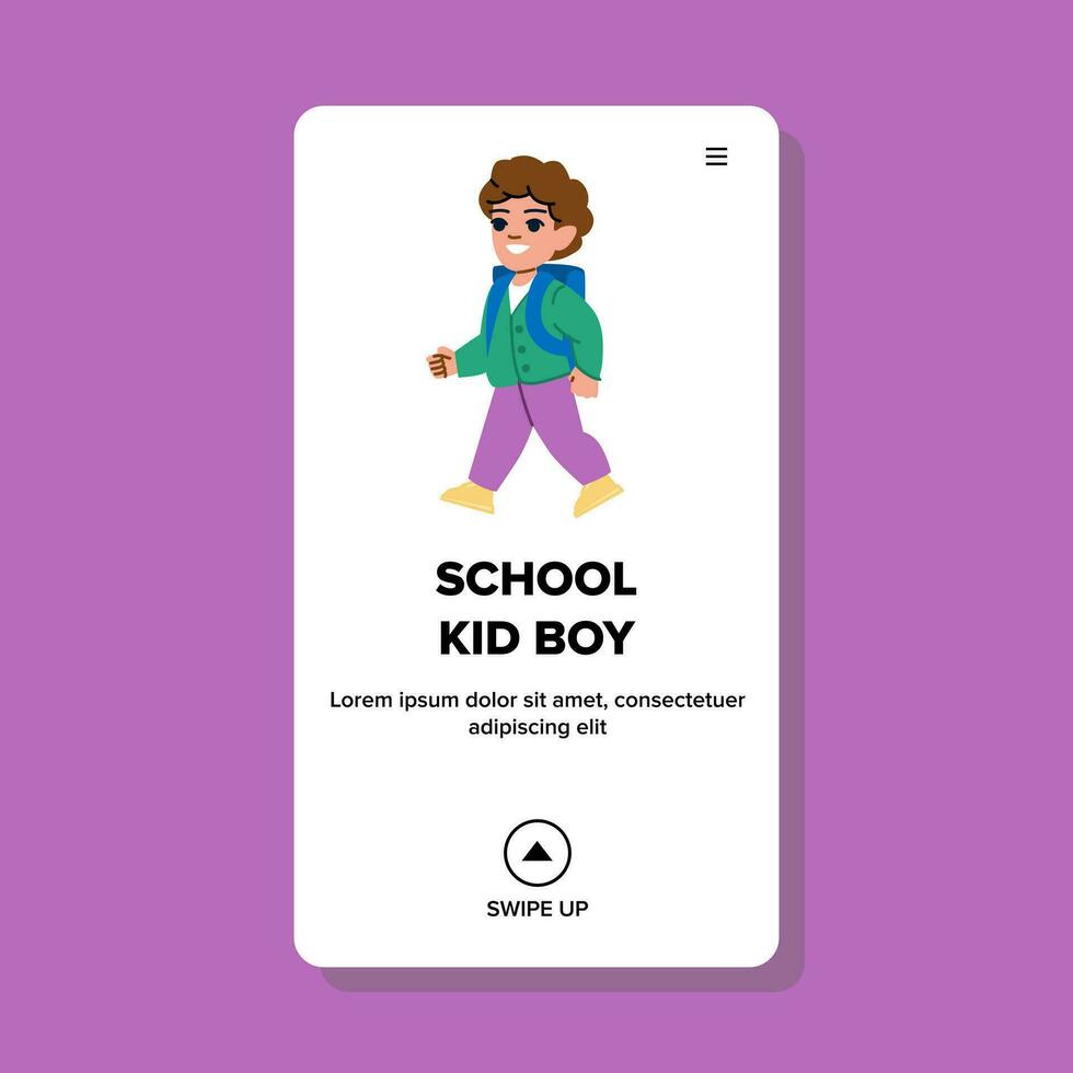 child school kid boy vector