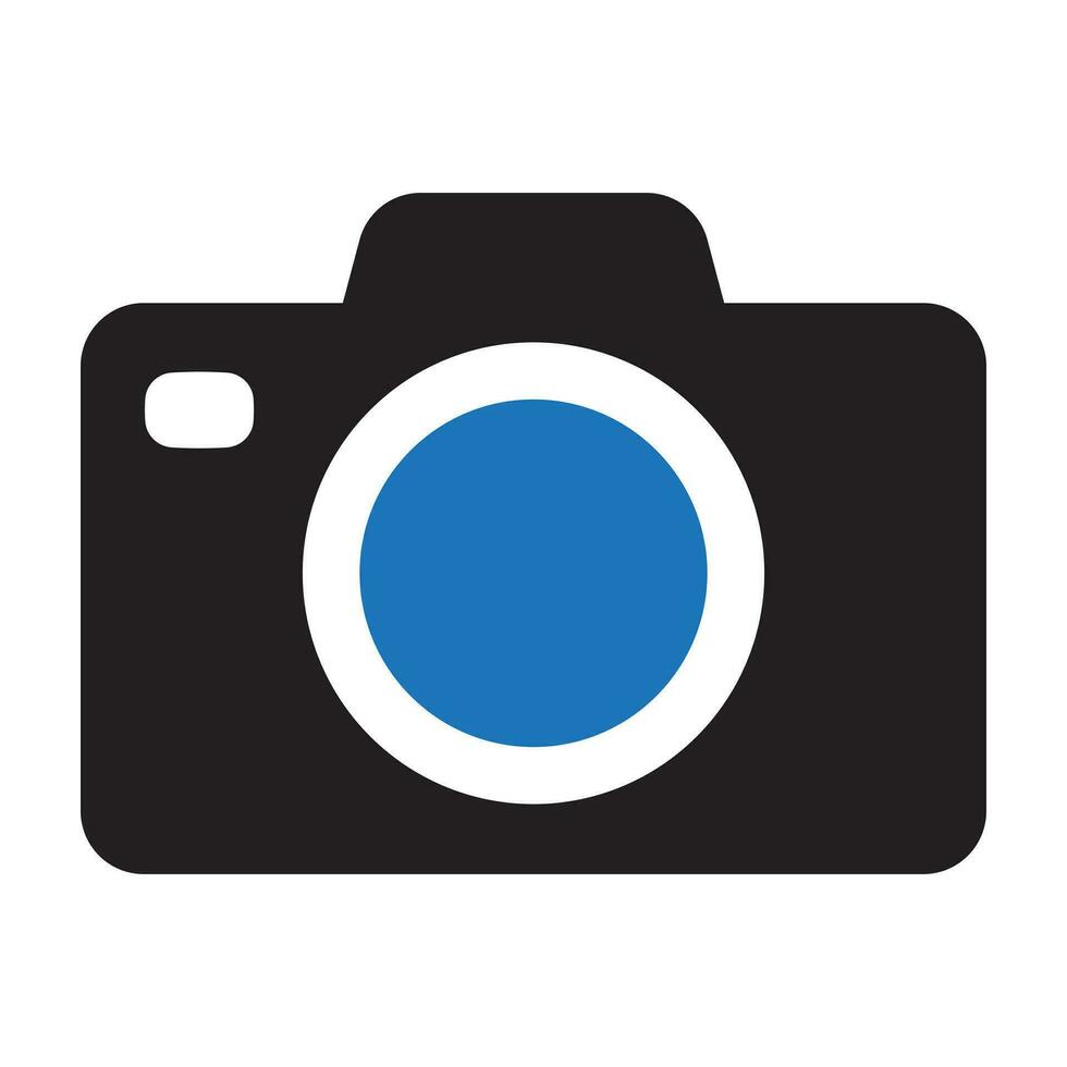 Photo camera vector icon, bold icon