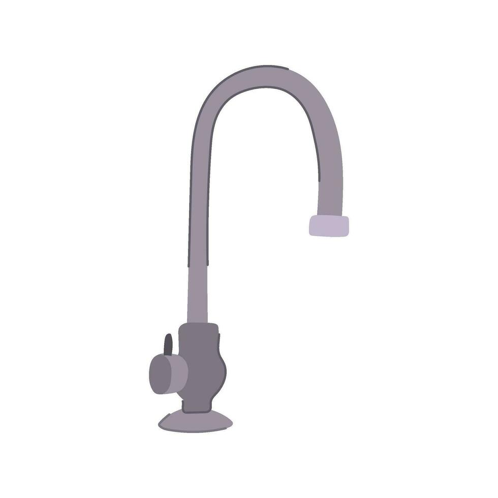 stainless kitchen faucet cartoon vector illustration