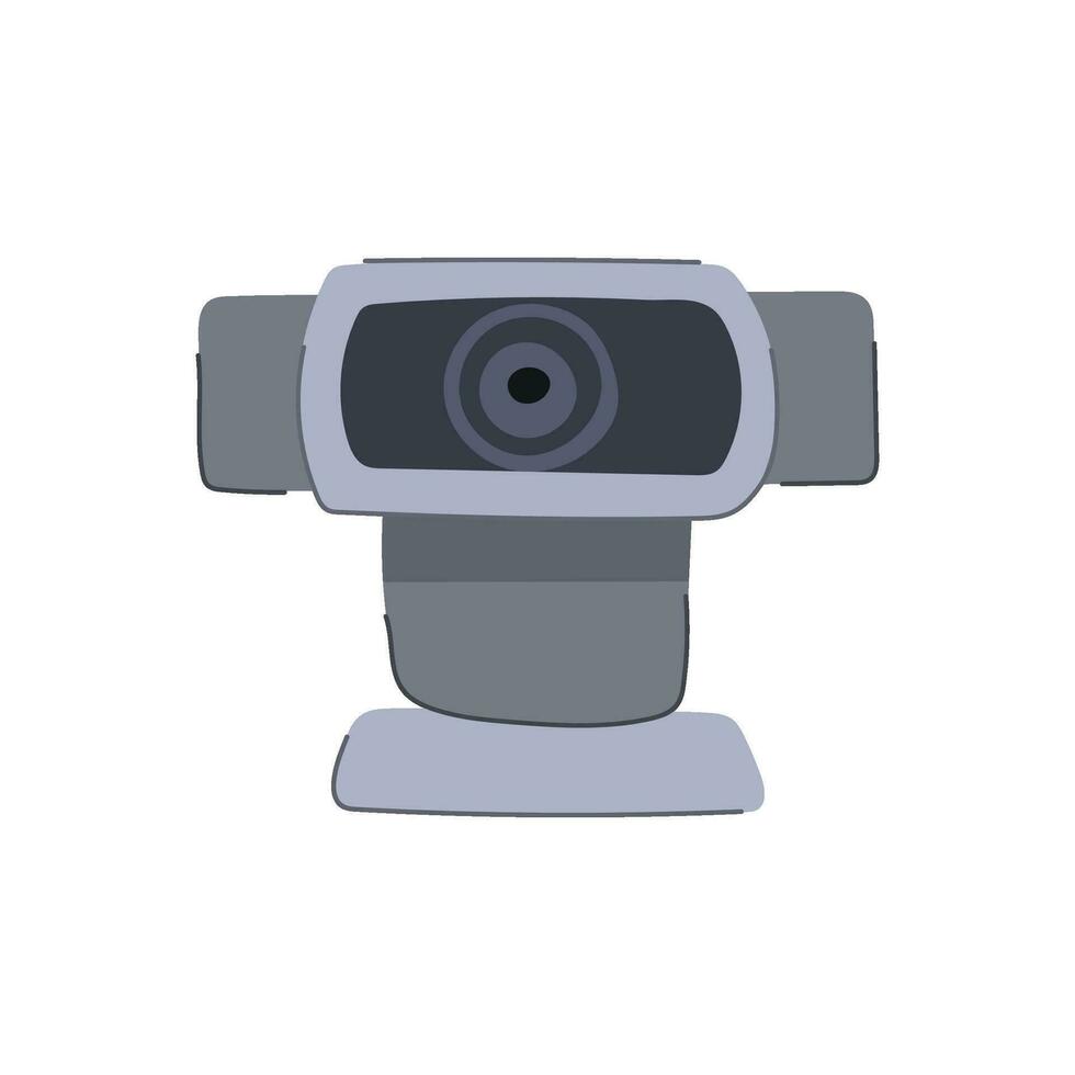 lens web camera cartoon vector illustration