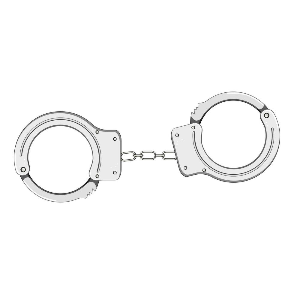 jail handcuffs cartoon vector illustration