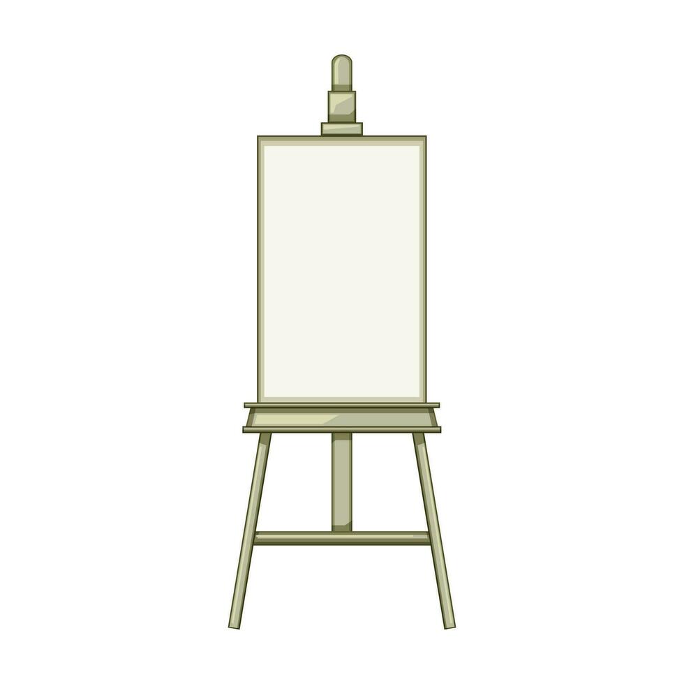 stand easel cartoon vector illustration