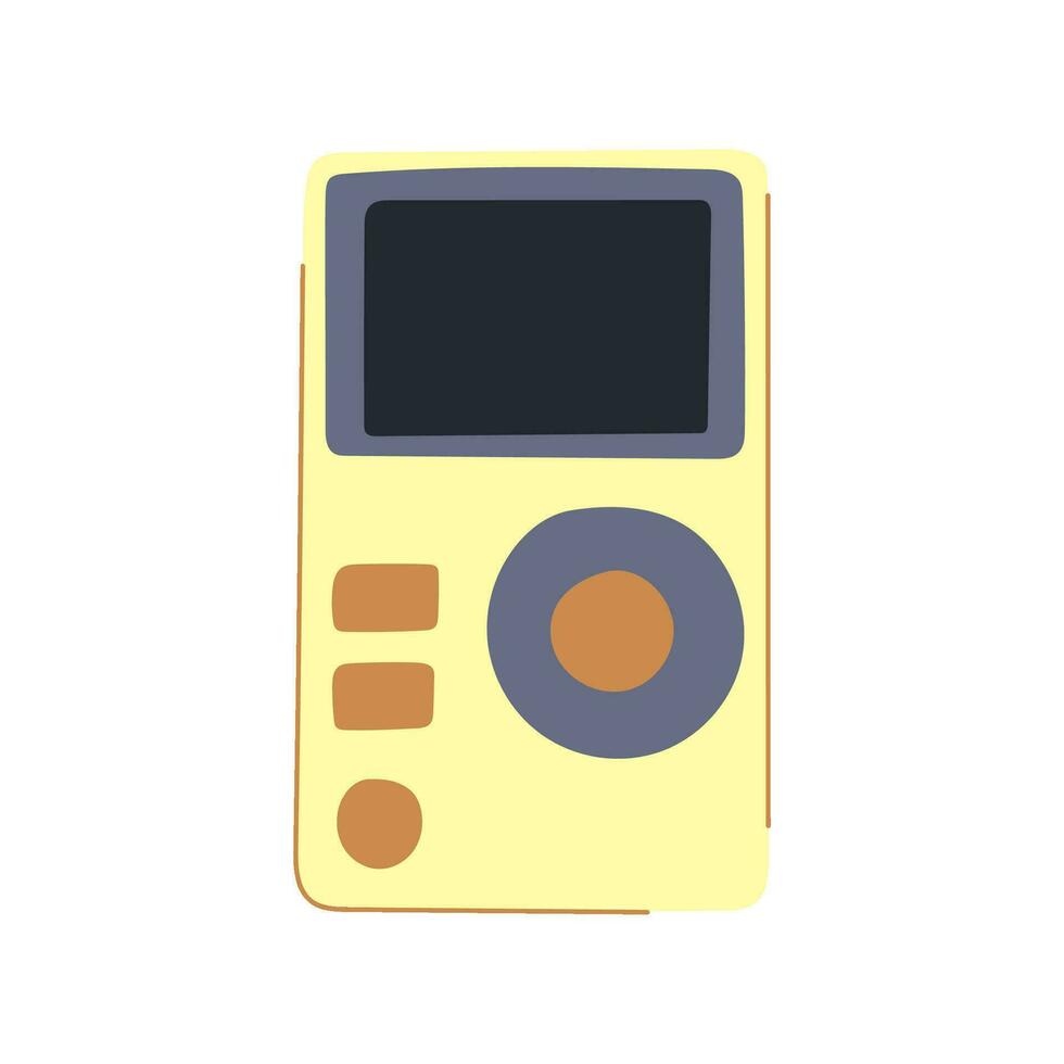 electronic mp3 player cartoon vector illustration