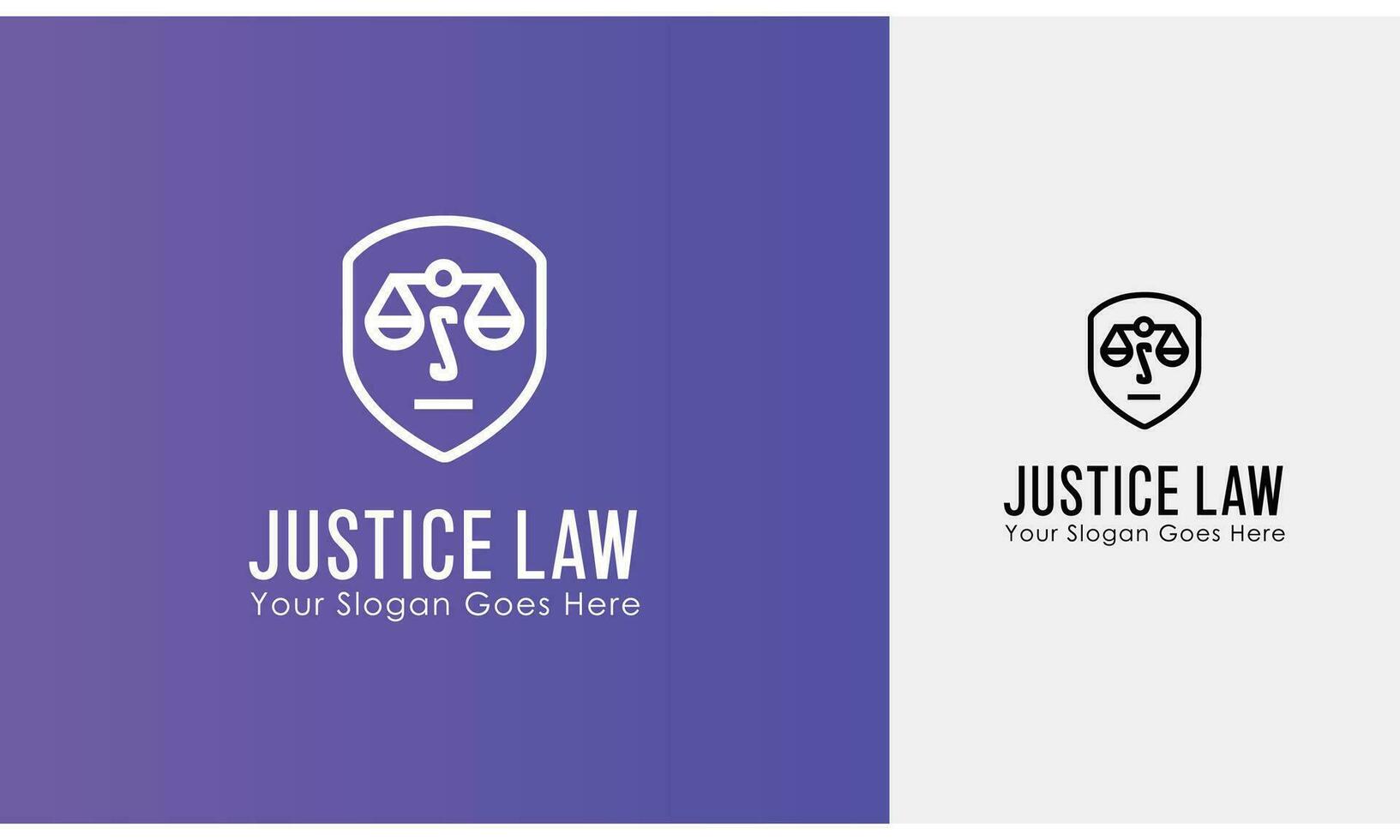 Justice scales and law firm vector logo template