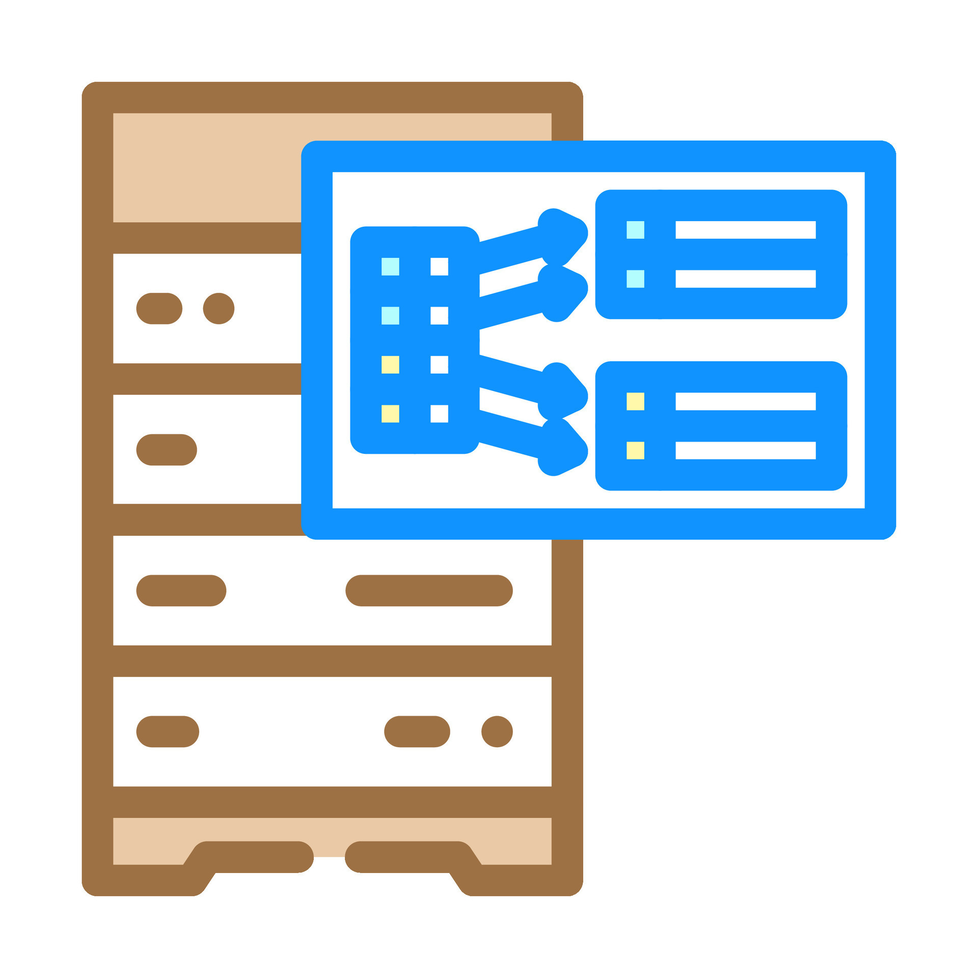 indexing data database color icon vector illustration 34912735 Vector ...