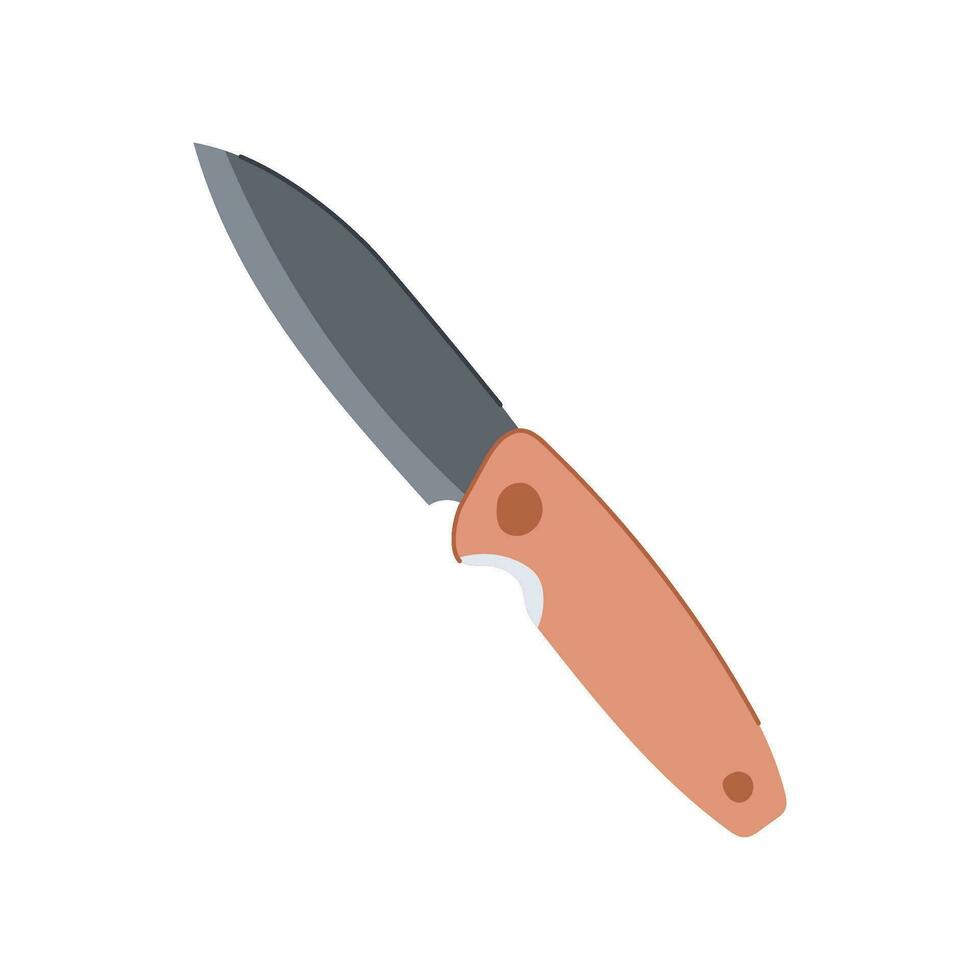 survival knife camping cartoon vector illustration