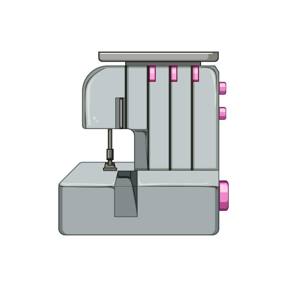 coser overlock dibujos animados vector ilustración