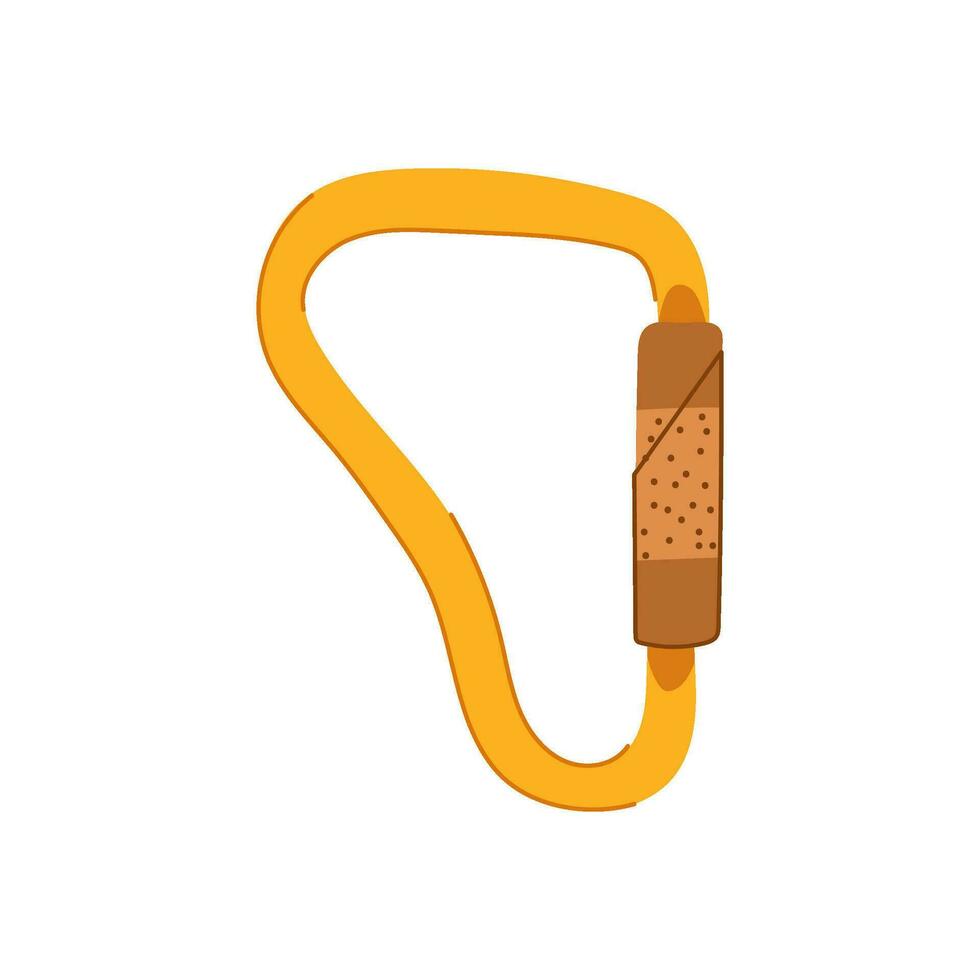 sport carabiner clip cartoon vector illustration
