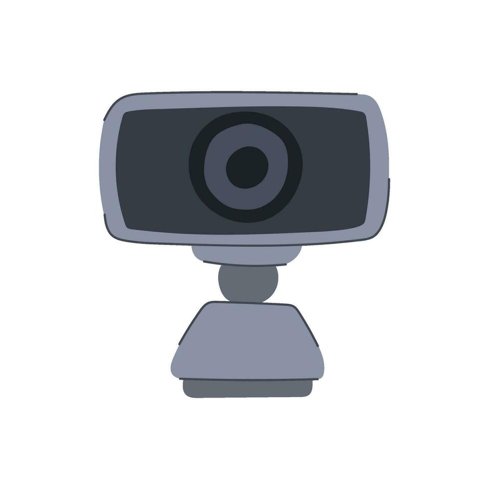 photo web camera cartoon vector illustration