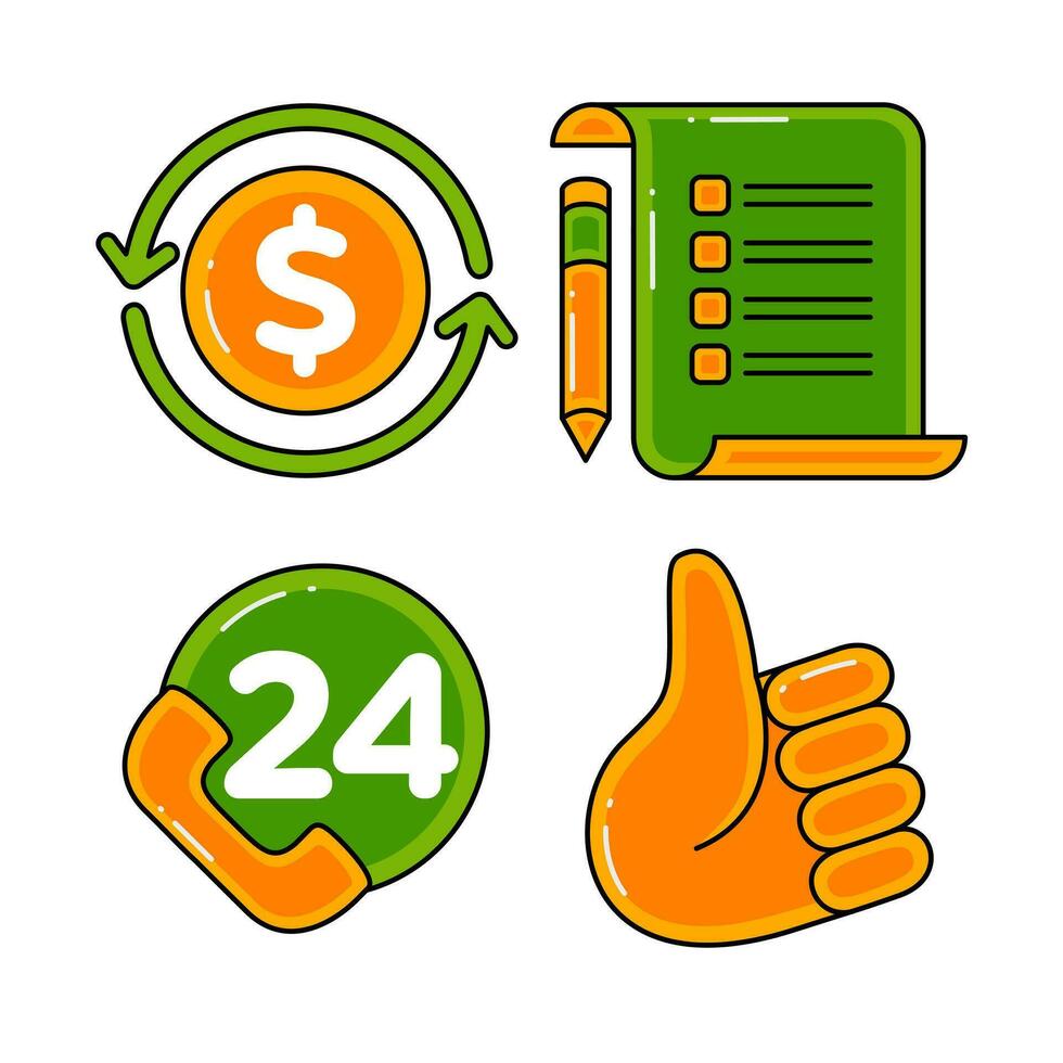 shopping objects vector illustrations set