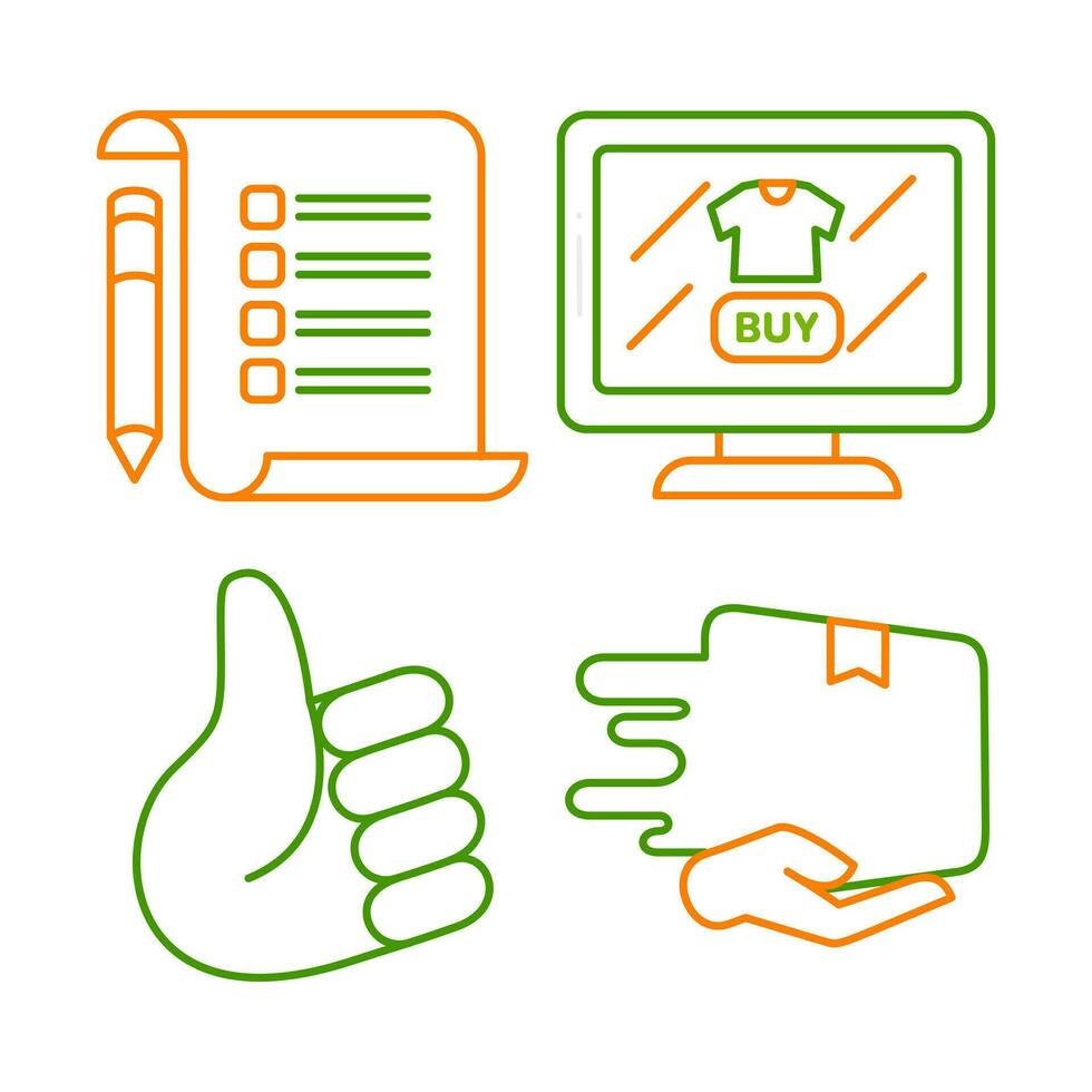 shopping objects vector illustrations set