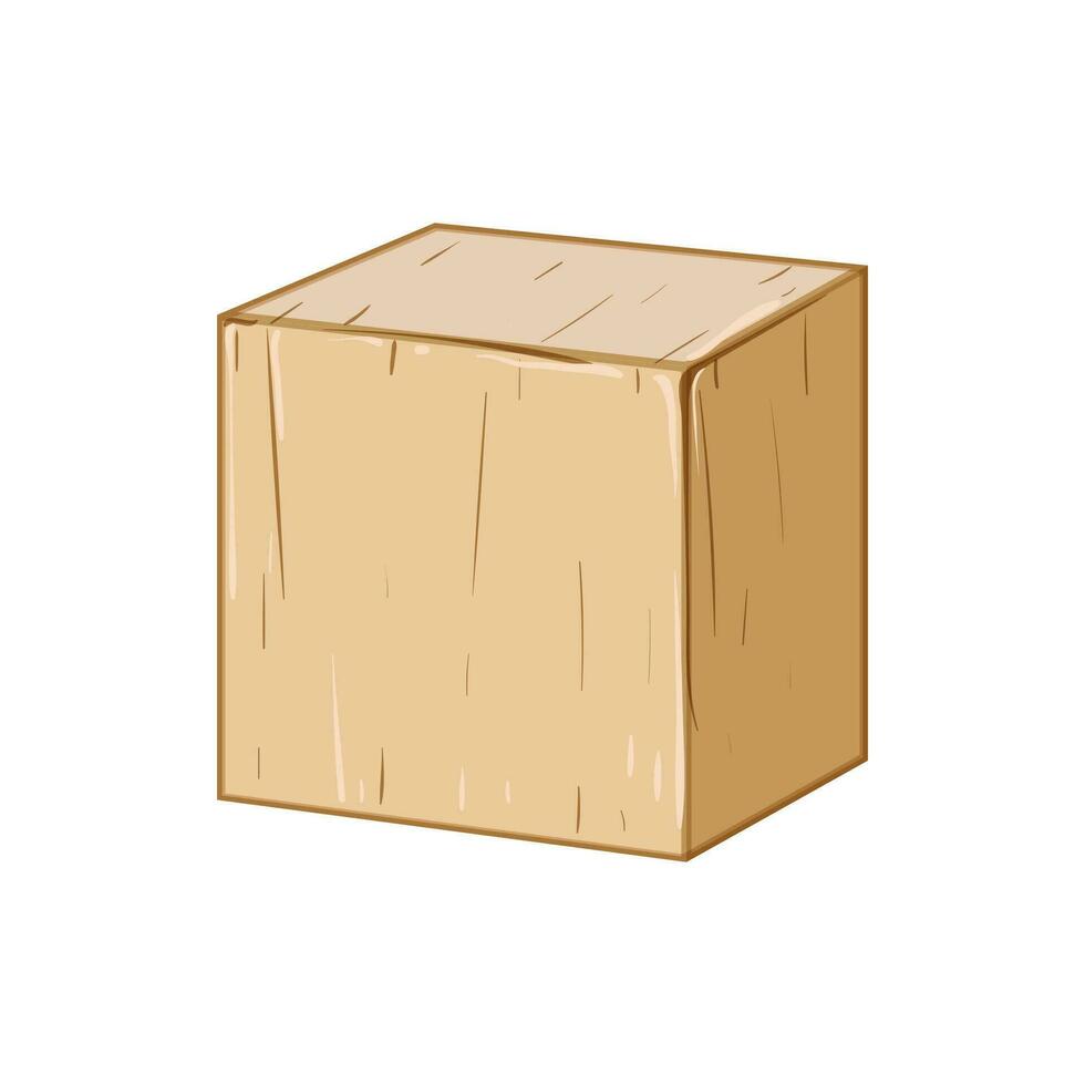 build wooden blocks cartoon vector illustration