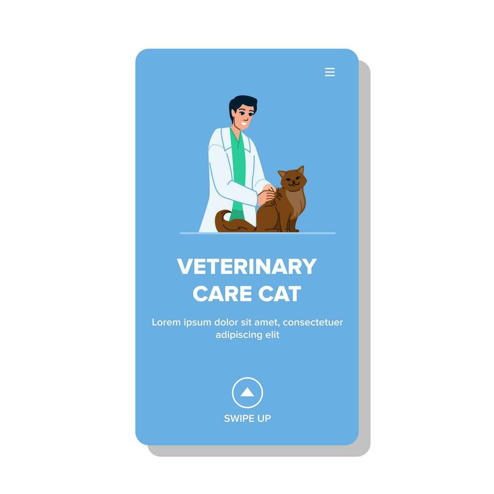 veterinario veterinario cuidado gato vector