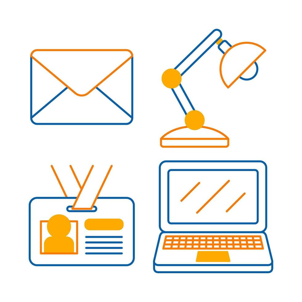 business objects vector illustrations set