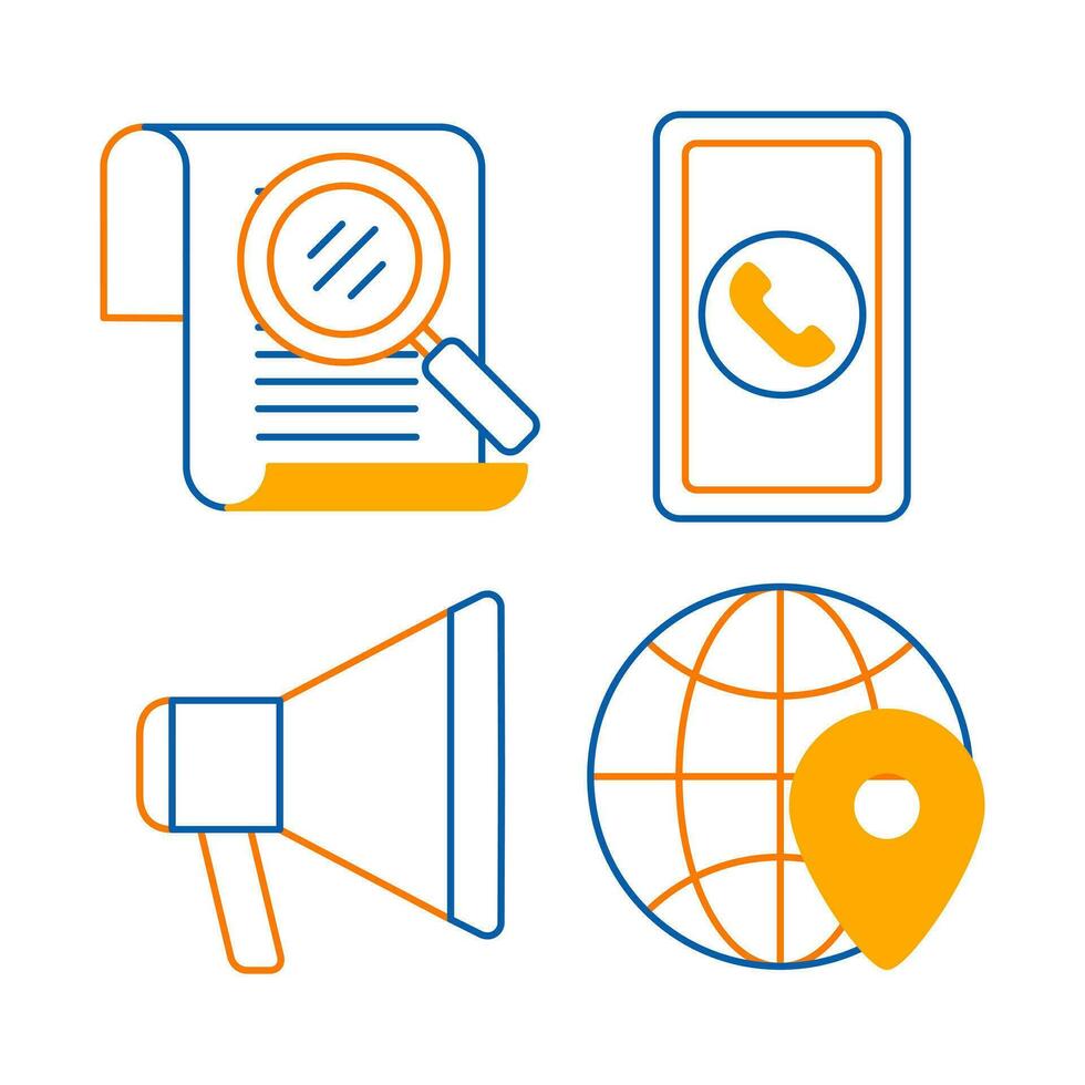 business objects vector illustrations set