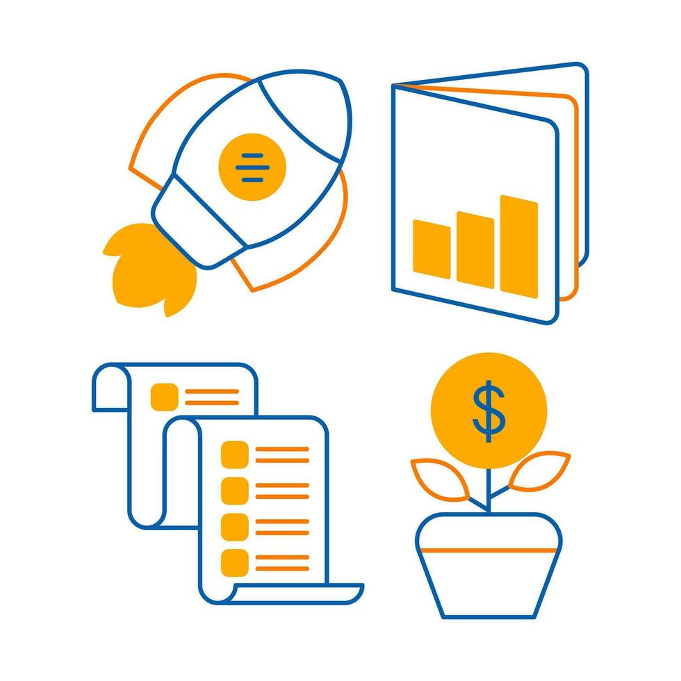 business objects vector illustrations set