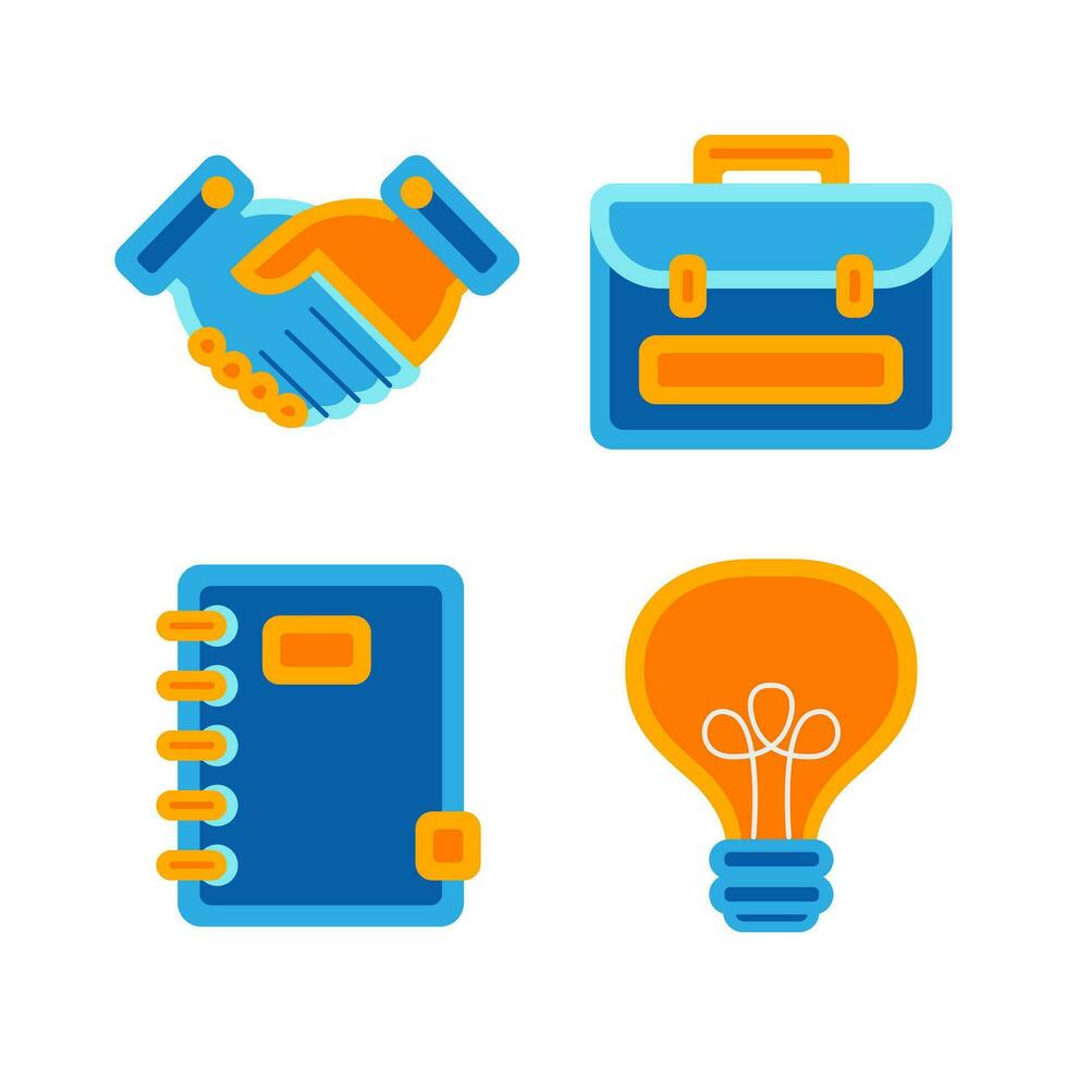 business objects vector illustrations set